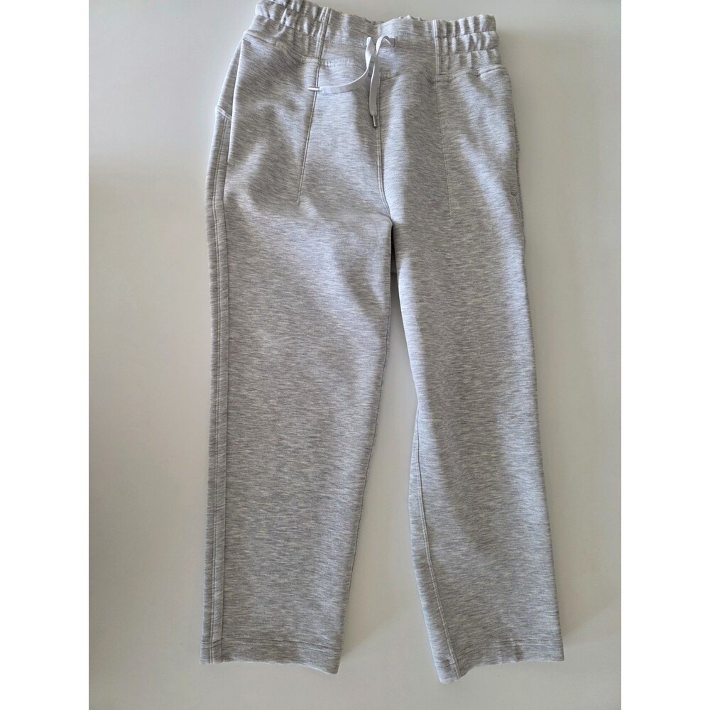 LULULEMON Softstreme High-Rise Pant Heather Gray Size 2 Drawstring Straight Leg